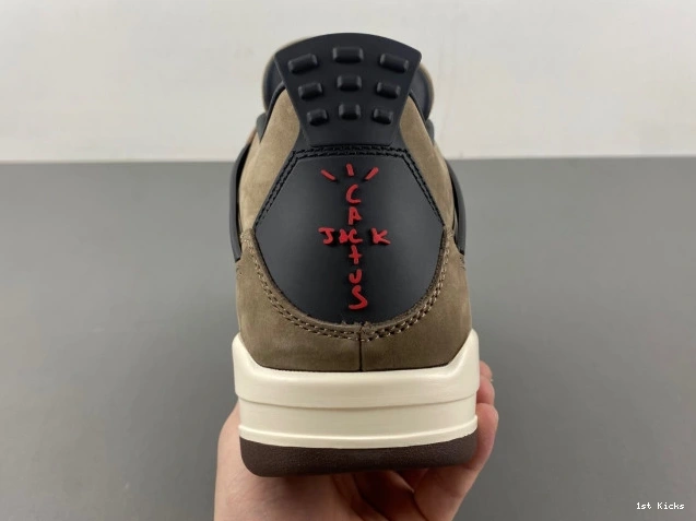 1st Kicks Jordan AJ4-882335 Travis Retro 4 Air Brown TS x Scott 0824